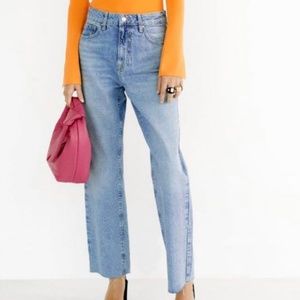 Zara High Rise Straight Jeans